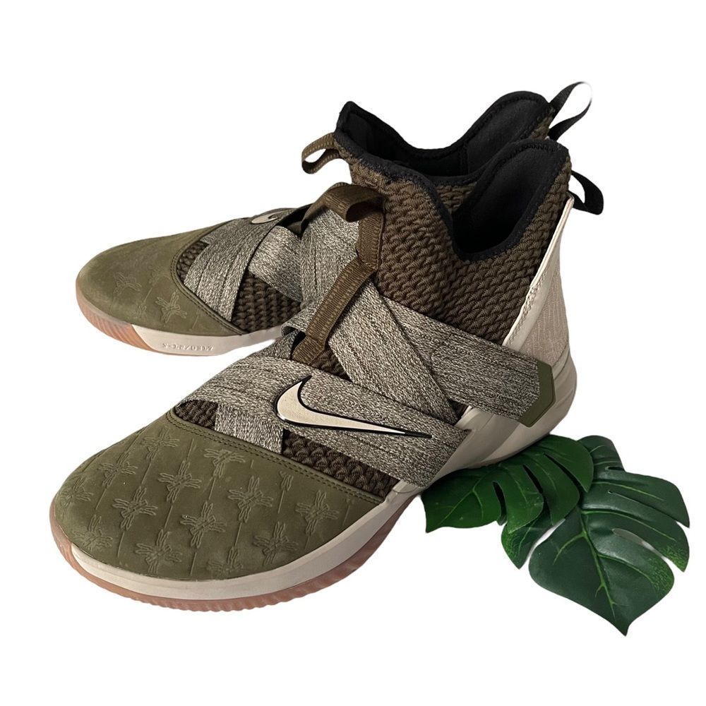 🎊HP🎉Nike Lebron James Soldier XII 12 Land and Sea Olive Green Mens 11.5